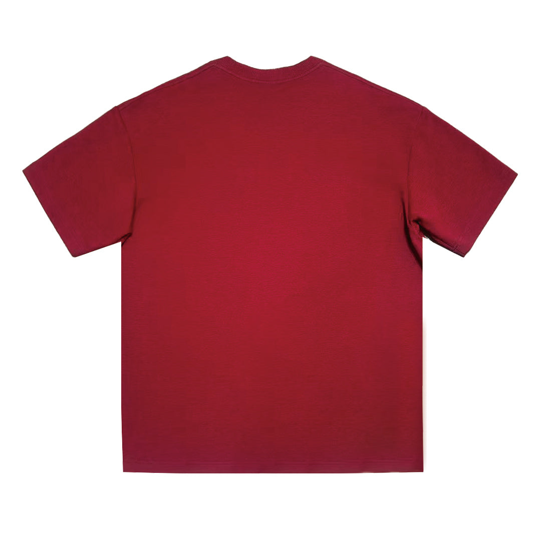 Red Basic Oversize Tee Cool Weave cotton 3554