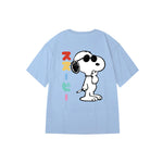 "Snoopy with his doghouse" High Graded Odell Fabric Print Oversized Tee 2605