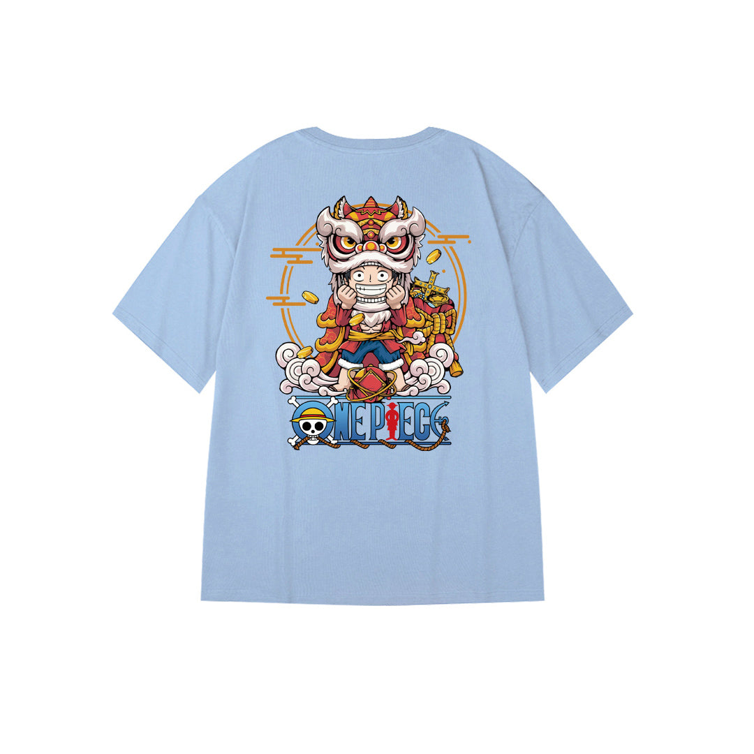 "Lion Dance Luffy" Oversized Tee - 2968