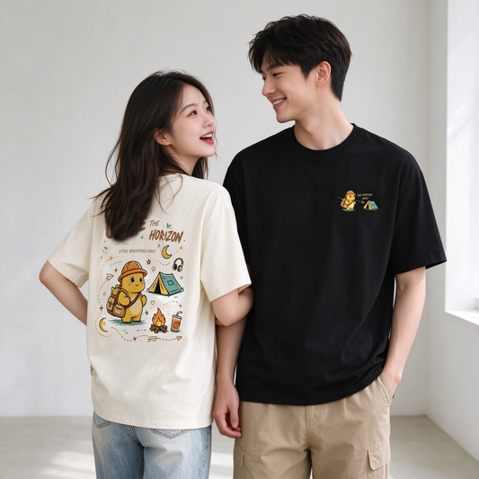 “CHASE THE HORIZON” Oversized Tee -3910