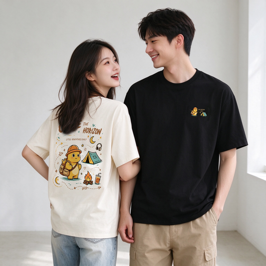 “CHASE THE HORIZON” Oversized Tee -3910