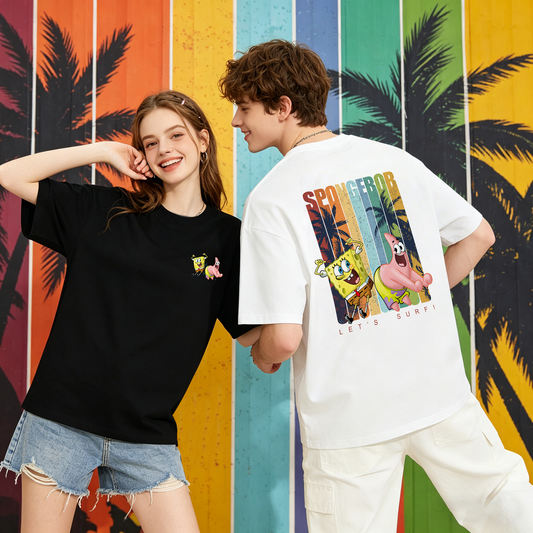 ”SBSP-let's surf!" Oversized Tee -3752