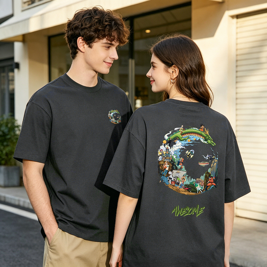 ”AWESOME" Oversized Tee -3737