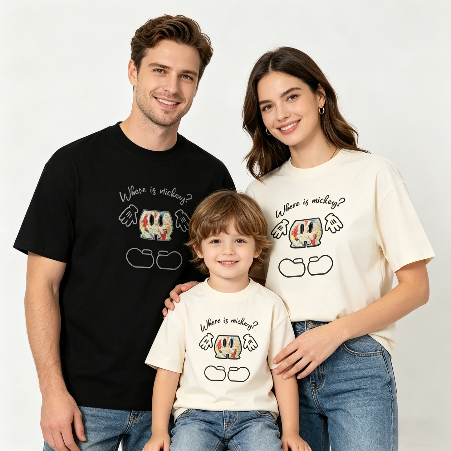 "Where is mickey?" Oversized Unisex Kids T-Shirt - 38091