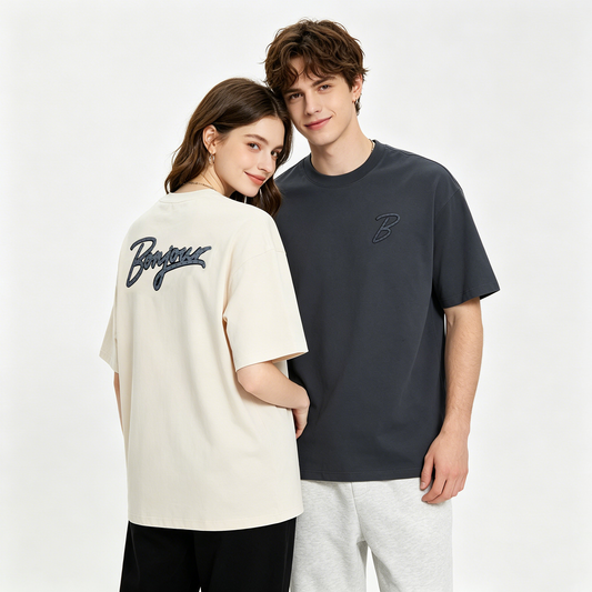 ”Bonjour" Oversized Tee -3762