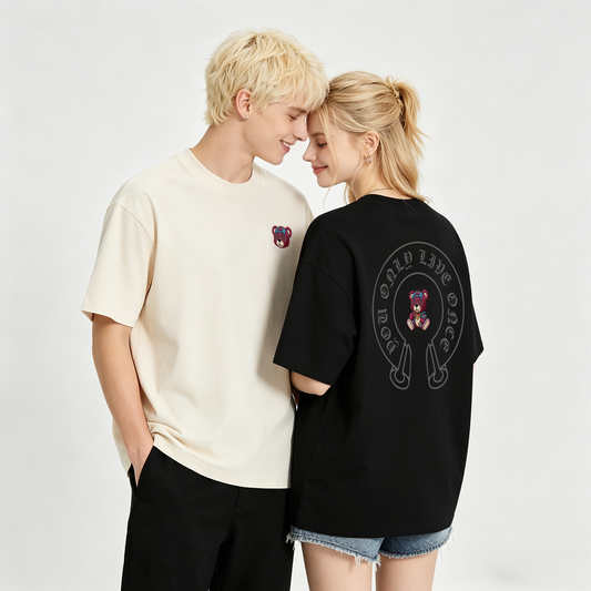 ”You only live once" Oversized Tee -3735