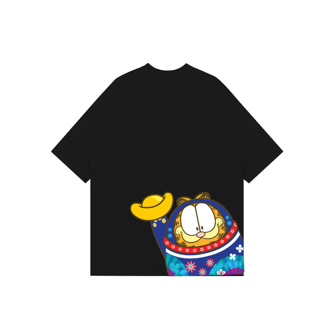 "Garfield holding ingots" High Graded Odell Fabric Oversized Tee 2710