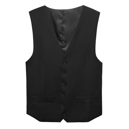 Formal Vests For Men Slim Fit (Black) 4043