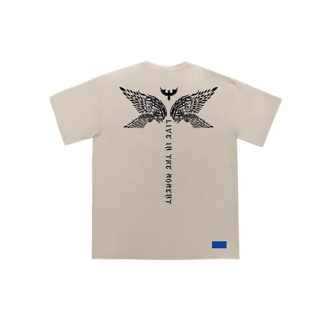 “AWESOME Wing" printing Oversized Tee - 2930