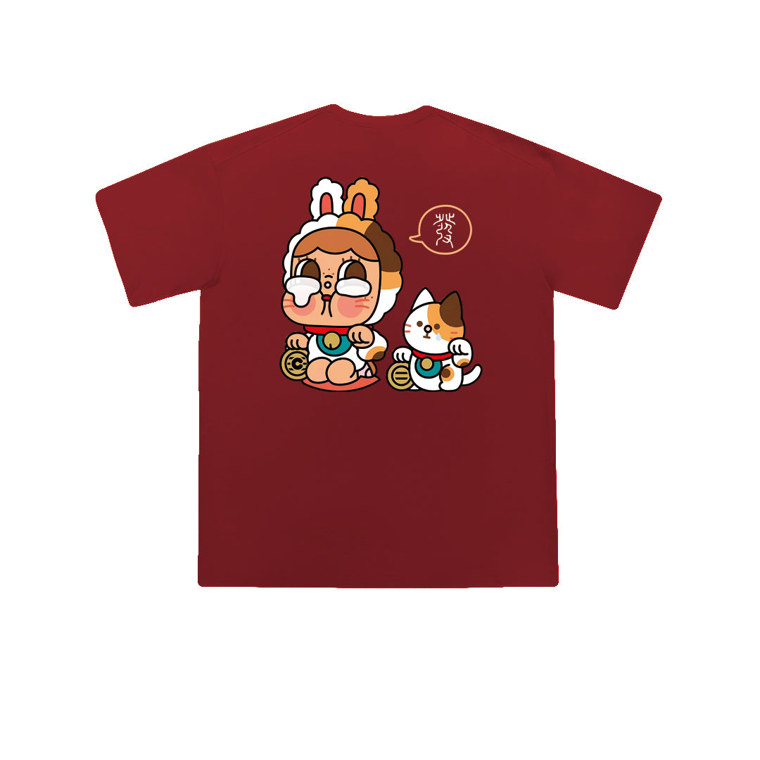 ”CRY BABY 发" Oversized Tee - 3618