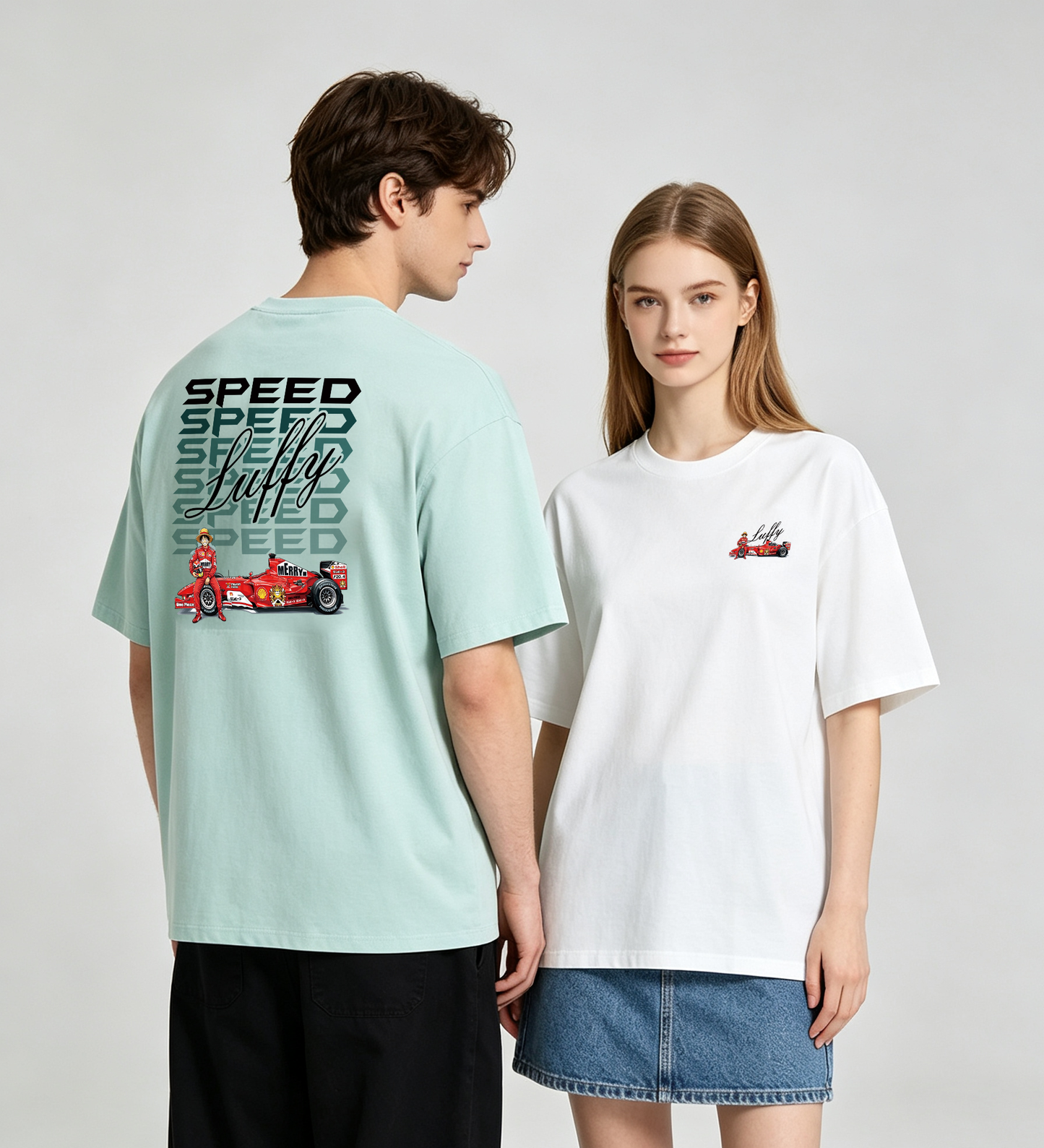 "SPEED"Oversized Tee - 3843