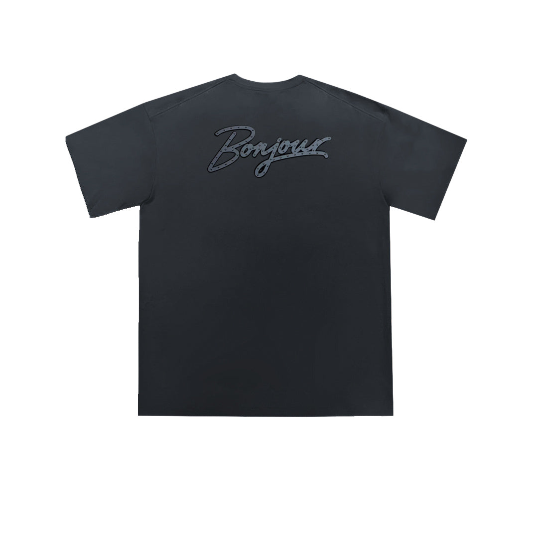 ”Bonjour" Oversized Tee -3762