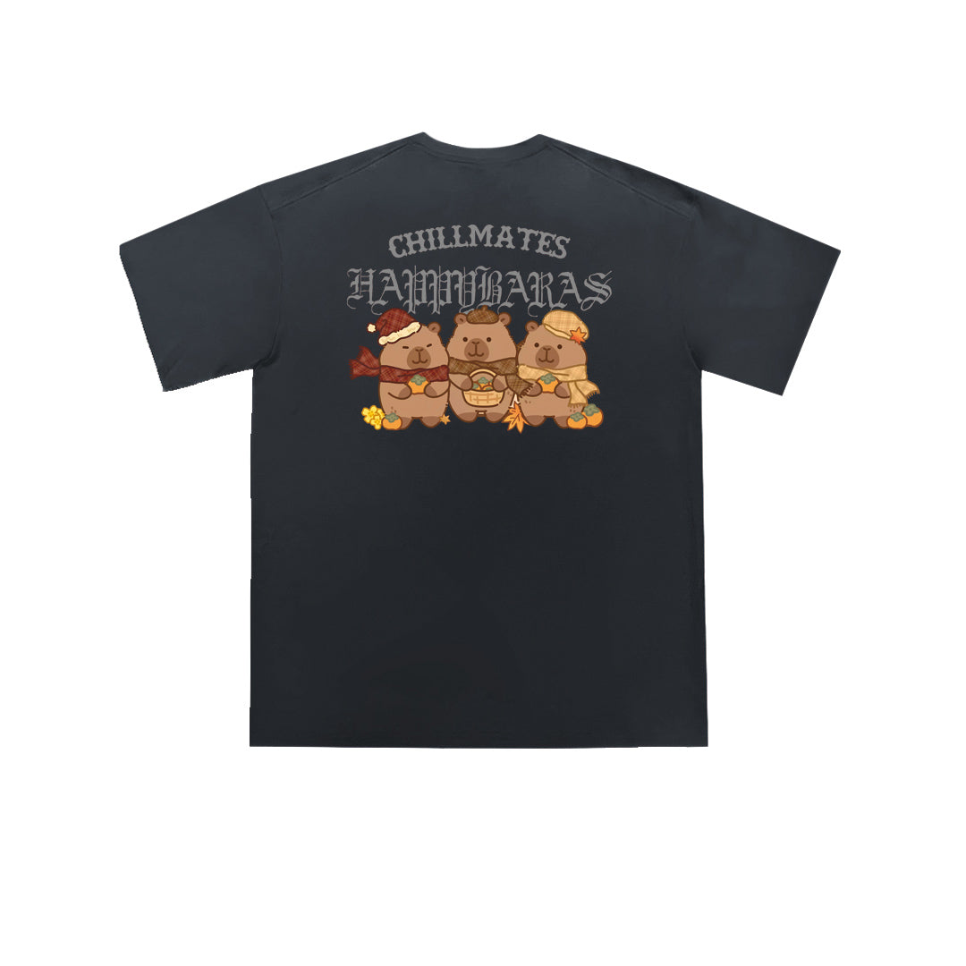 "CHILLMATES"CAPYBARA Oversized Tee - 3638