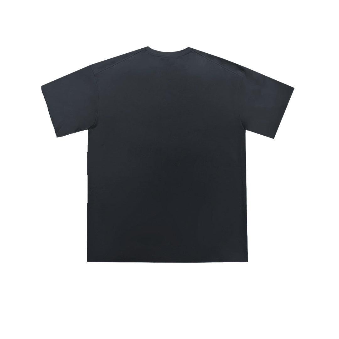 ”DON'T LOOK BACK" Double-Layer Illusion Oversized Tee -3760