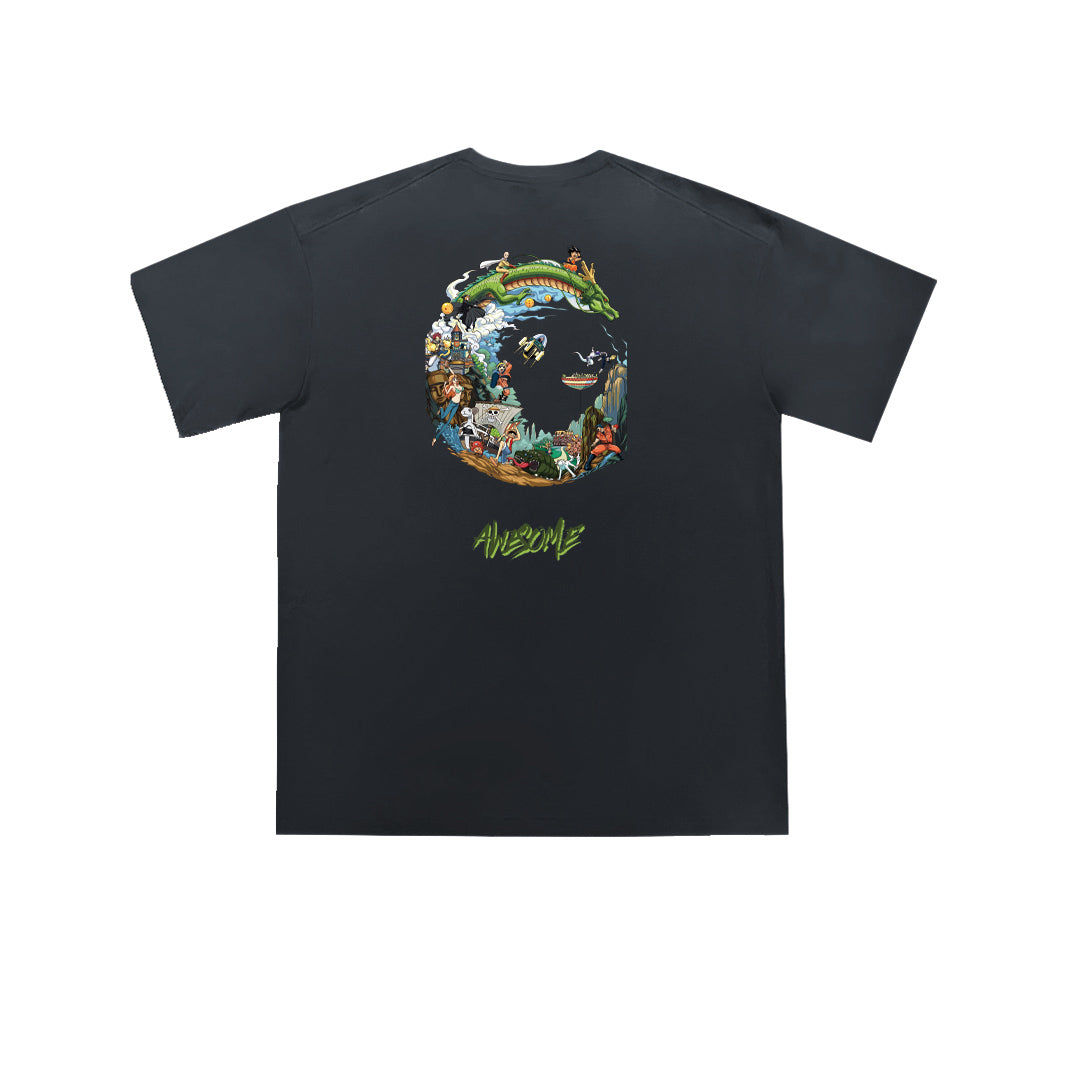 ”AWESOME" Oversized Tee -3737