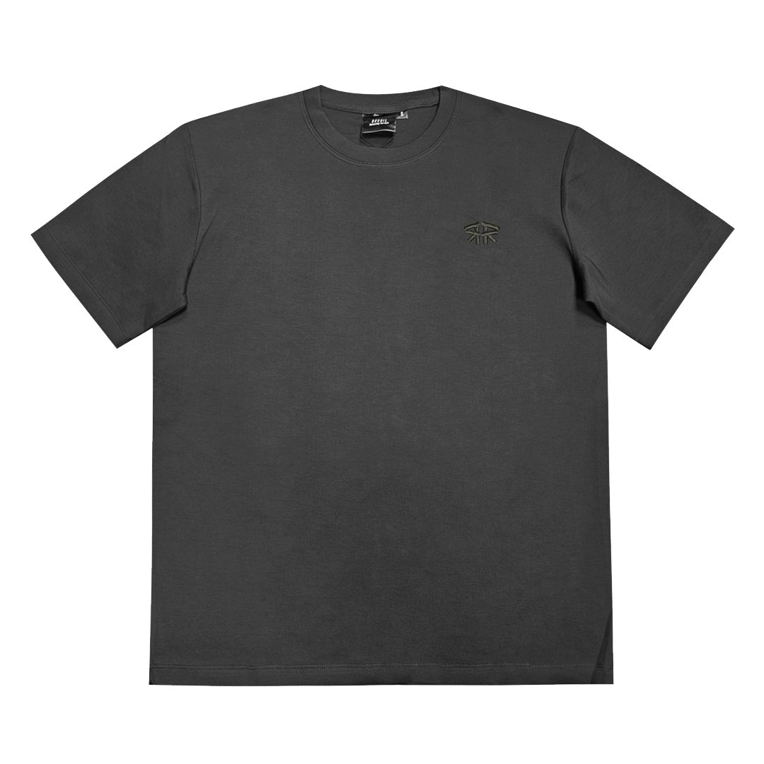 Dark Grey Basic Oversize Tee Cool Weave cotton 3554