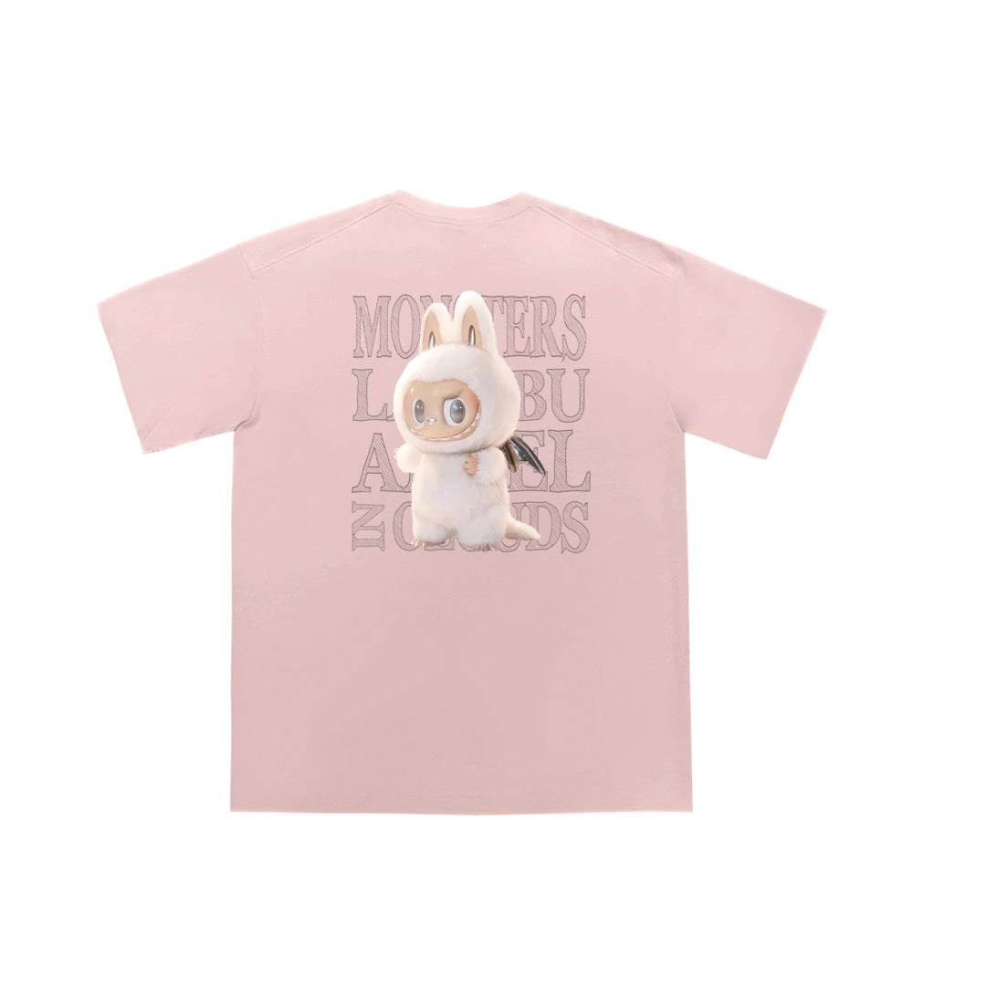 "Monsters Labubu Angel in Clouds" Oversized Tee - 2091