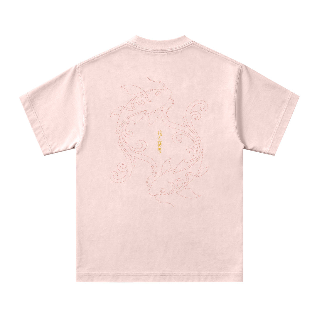 "KOI" Stitching Oversized Tee - 3907
