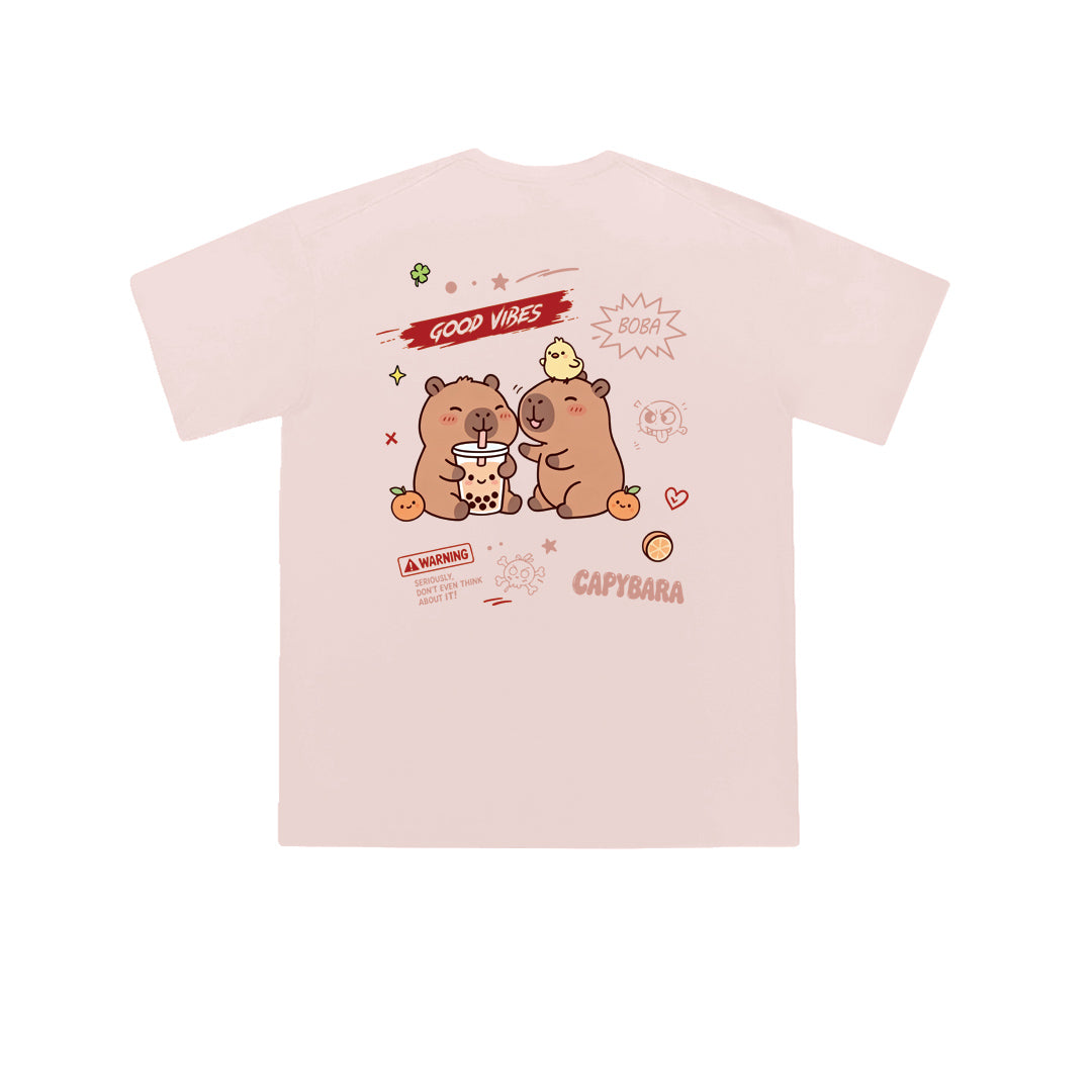 Boba capybara Oversized Unisex Kids T-Shirt - 39701
