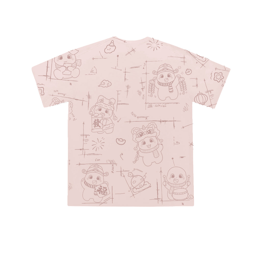 Nailong lion dance Oversized Tee - 3941