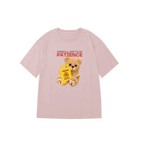 "PATIENCE" High Graded Odell Fabric Print Oversized Tee 2525