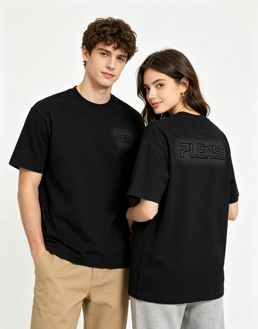 "YES/PLEASE" Oversized Tee - 3781