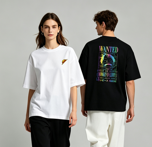 "WANTED"Oversized Tee - 3853