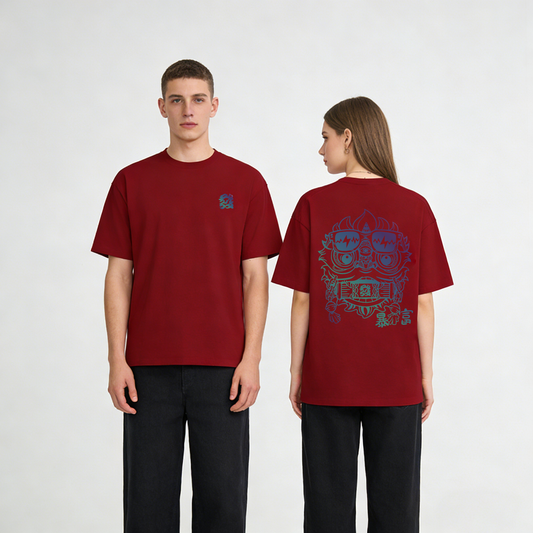 ”暴富" Oversized Tee - 3636