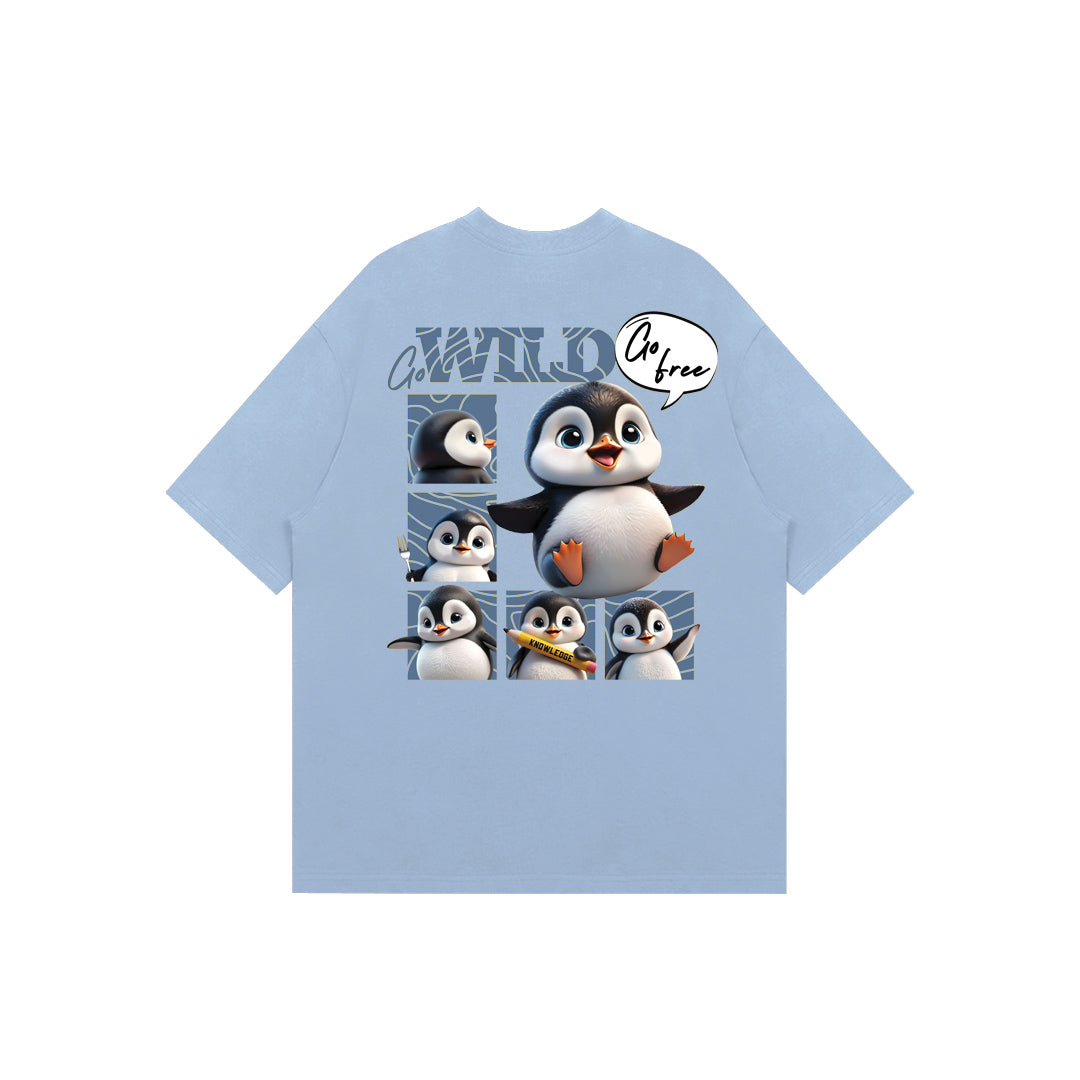 "Cute little penguin“ High Graded Odell Fabric Oversized Tee 2927