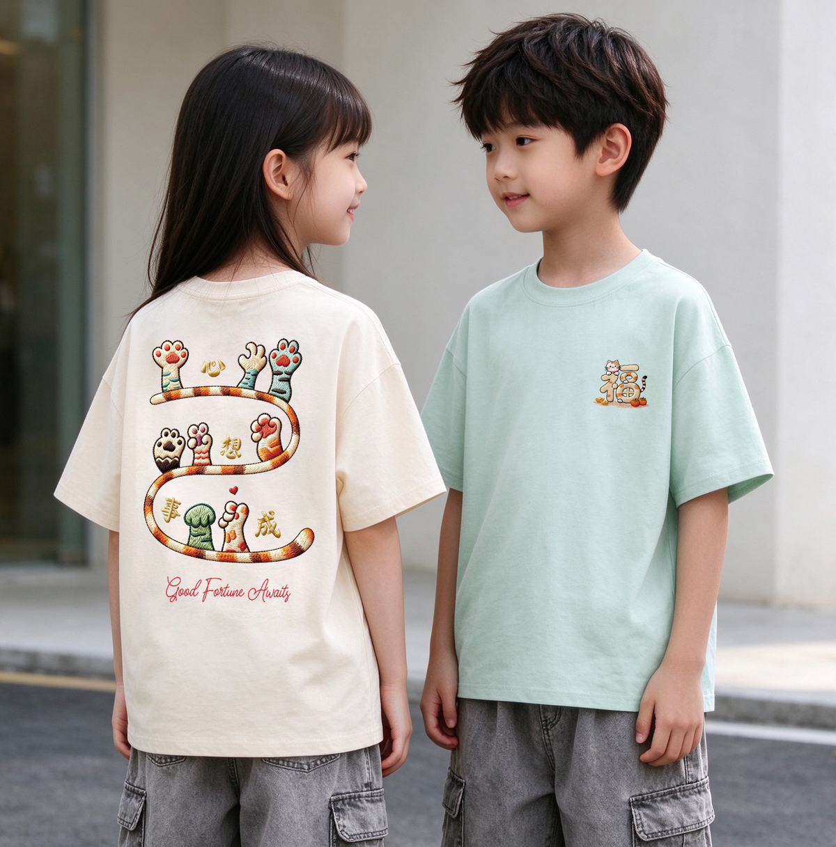 Good fortune awaits Oversized Unisex Kids T-Shirt - 39571