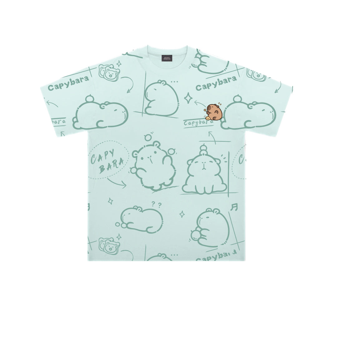 "CUTE"CAPYBARA Oversized Tee - 3539