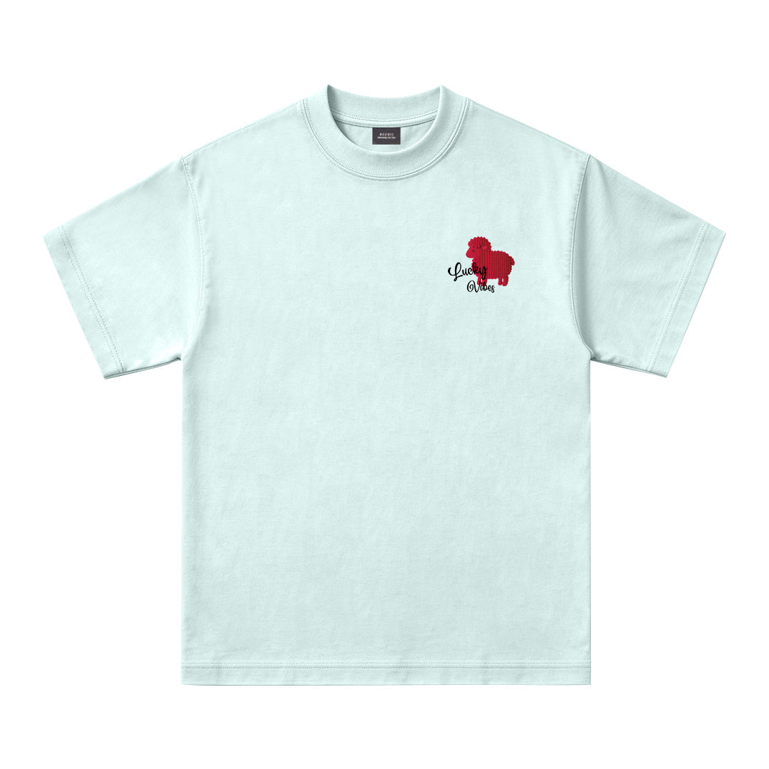 "Lucky Sheep" Oversized Tee - 3892