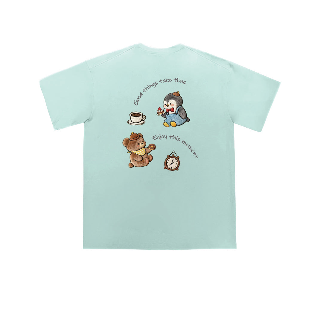 ”GOOD THINGS TAKE TIME" Oversized Tee -3726