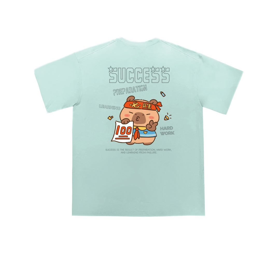 ”SUCCESS CAPYBARA" Oversized Tee - 3674