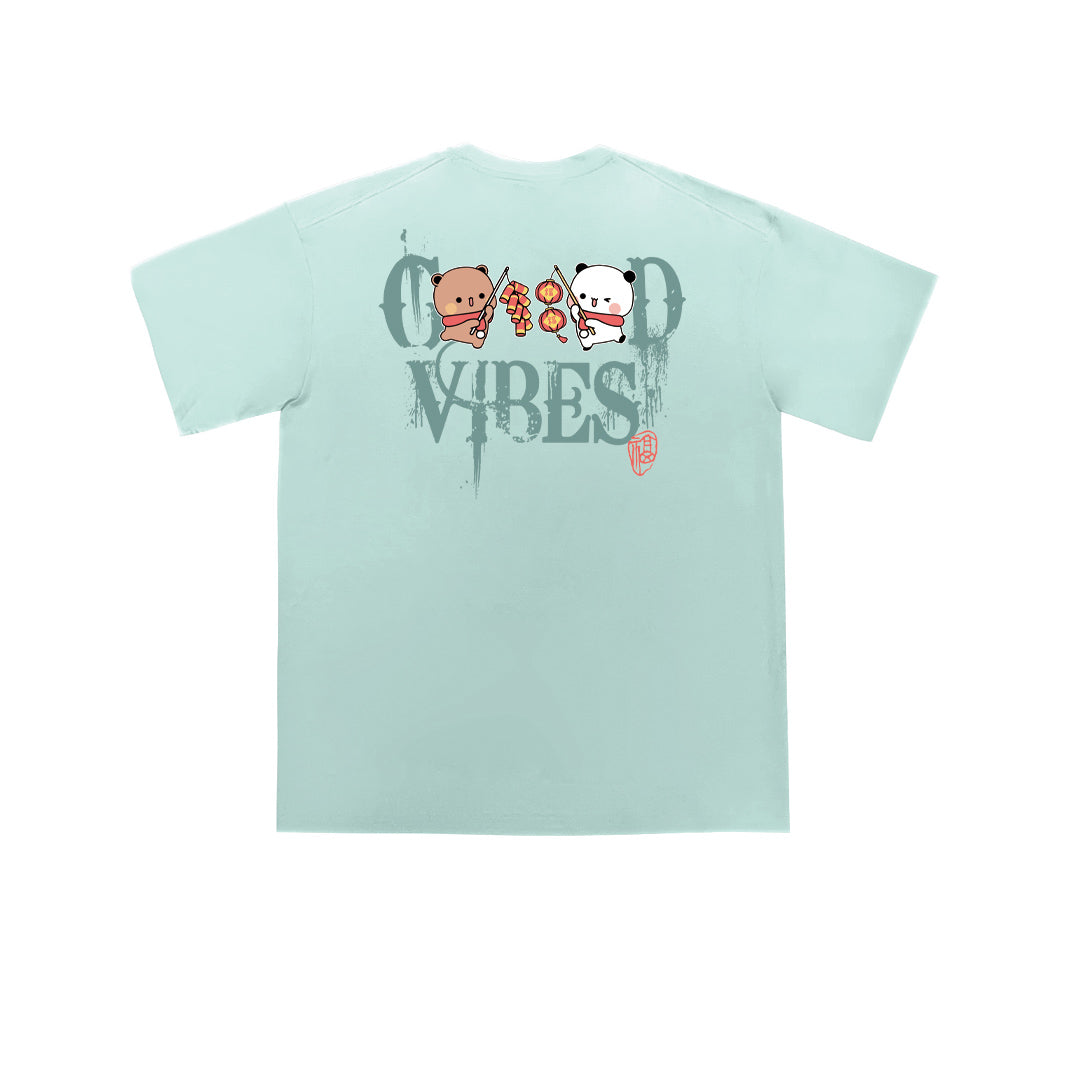”GOOD VIBES" Oversized Tee - 3583