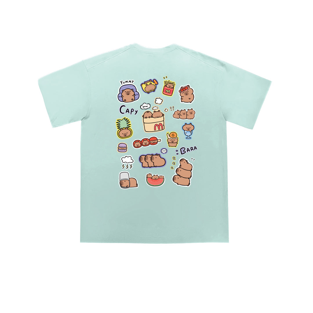 "YUMMY"CAPYBARA Oversized Tee - 3540