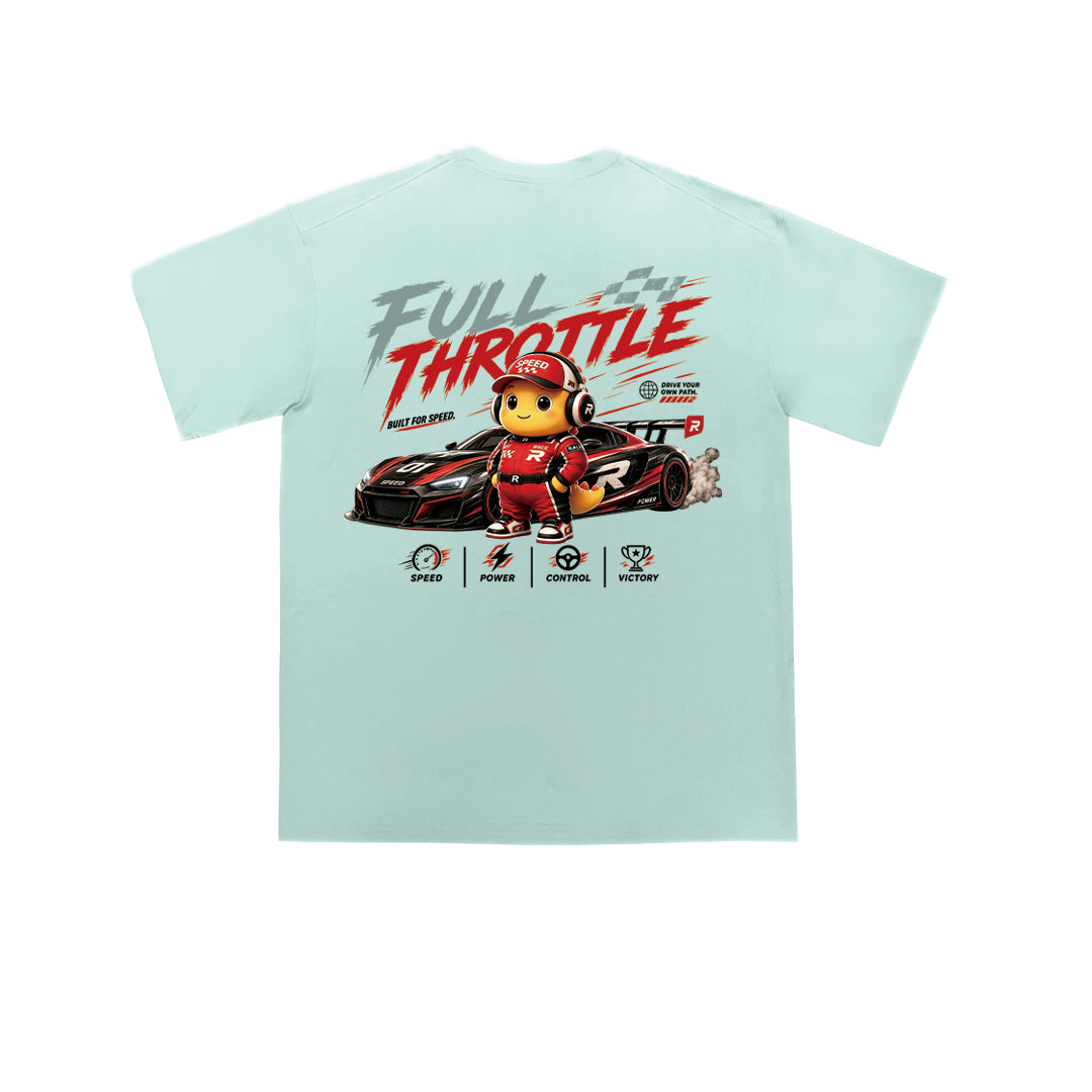 “FULL THROTTLE” Oversized Tee -3908