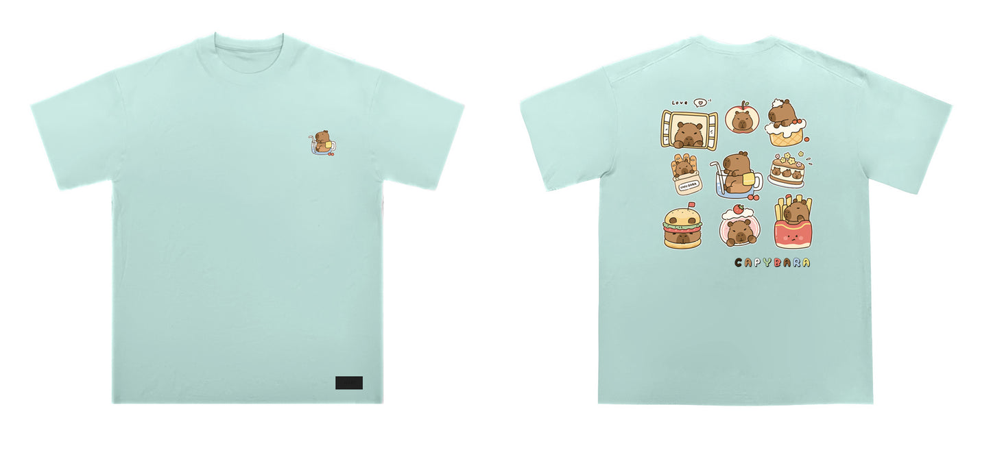 "Capybara-themed" Oversized Tee - 2103