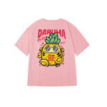 "Pineapple Daruma 旺" High Graded Odell Fabric Print Oversized Tee 2649