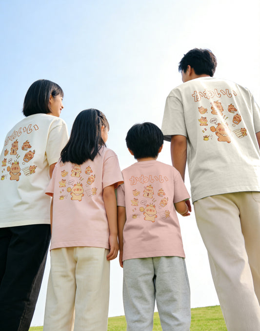 "WOW CAPYBARA" Oversized Unisex Kids T-Shirt - 36731