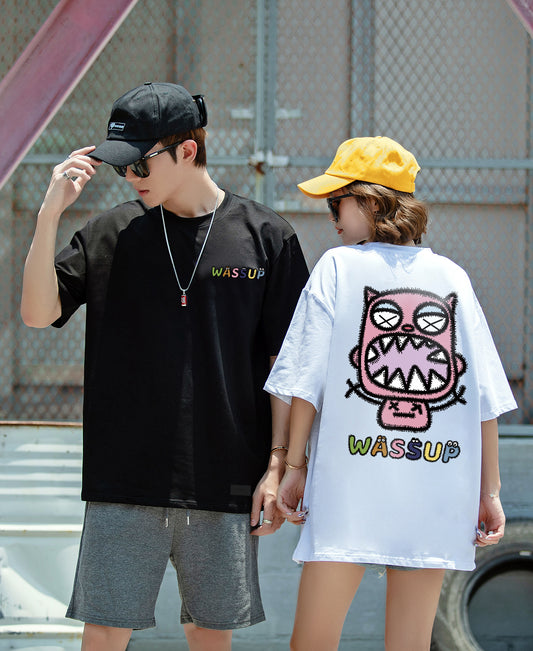 "WASSUP-Little monster" Oversized Tee - 2164