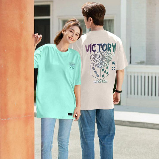 "Victory Lucky Roll" Reflective Oversized Tee - 2516