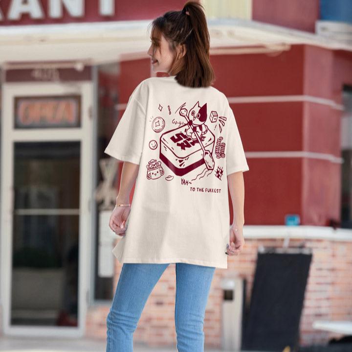 "發TO THE FULLEST" Oversized Tee - 2964