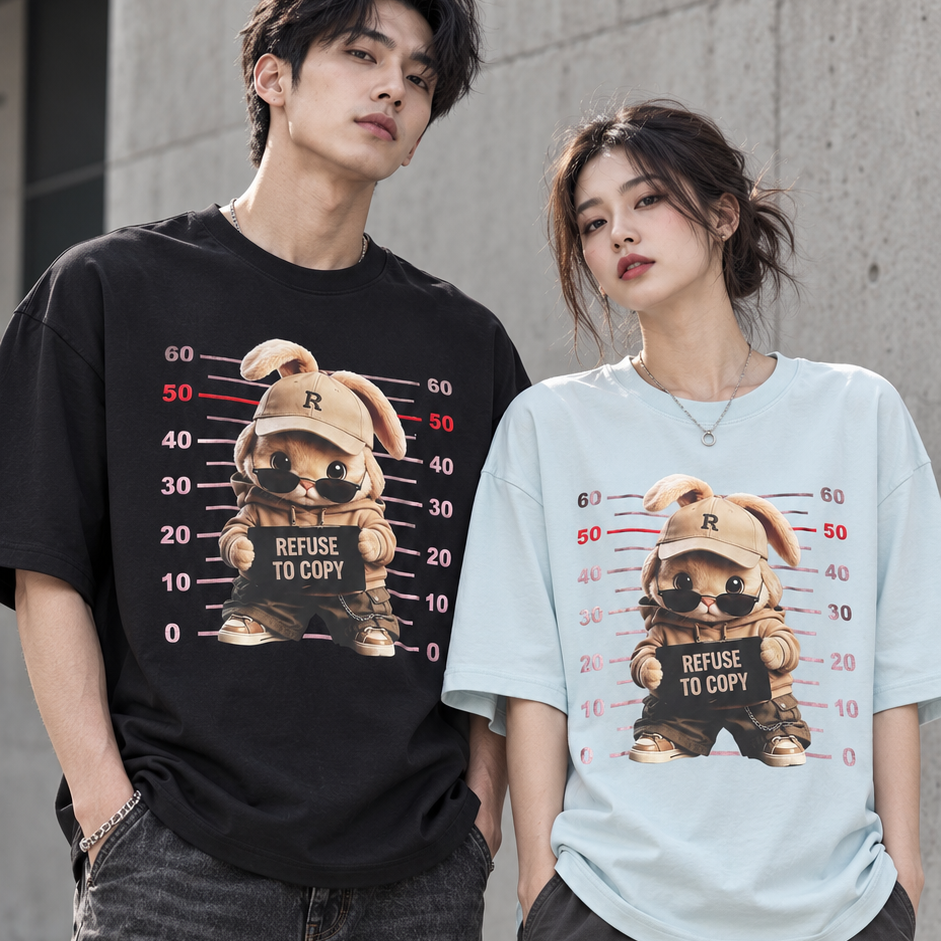 Cheeky Bunny Refuse to Copy Oversized Tee -3877