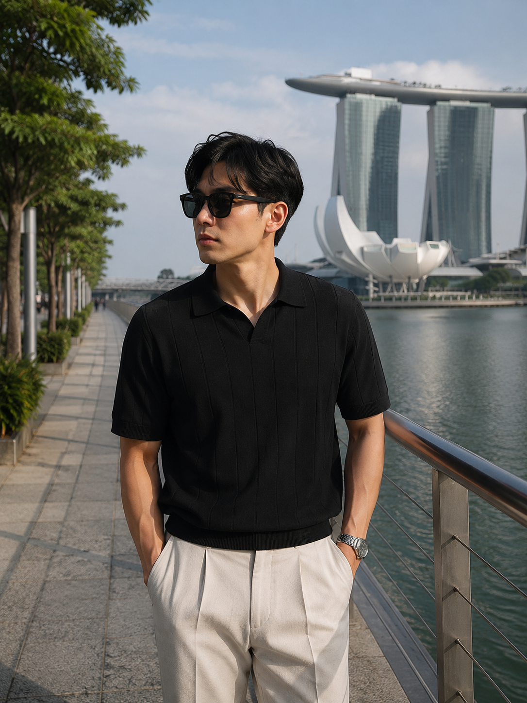 Black Polo T-Shirt 4885