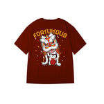 "Fortuitous" High Graded Odell Fabric Print Oversized Tee 2659