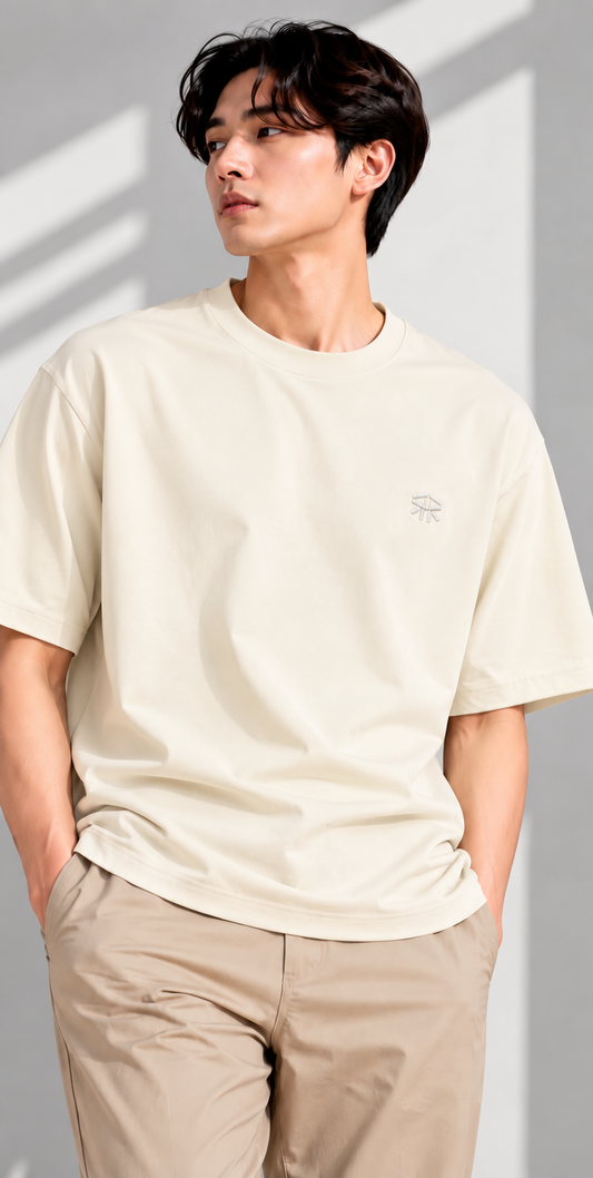 Beige Basic Ultra Cool Oversize Tee 3554