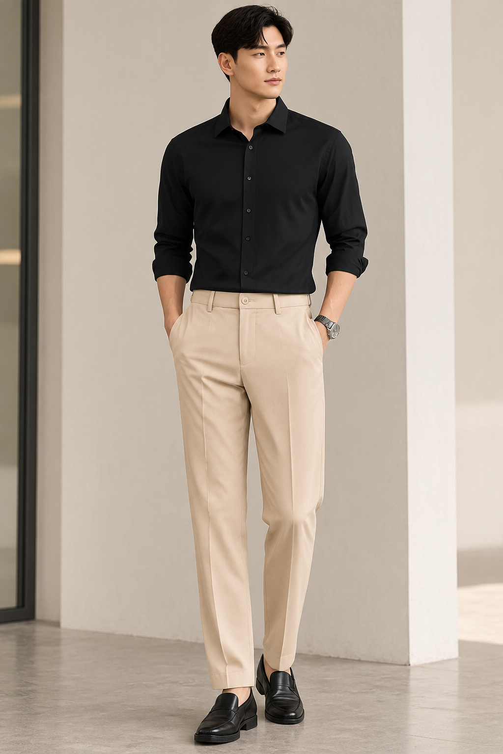 Tailored Pants Apricot 9068