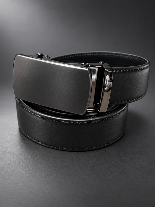 Classic Black PU Leather Belt