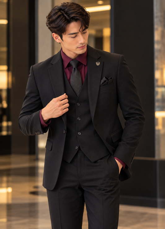 Slim Fit Classic Blazer (Black) 5030